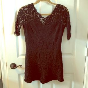 BCBG Black Lace Romper